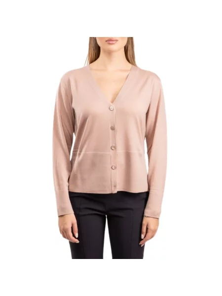 Sweter Max Mara wełniany z długim rękawem beżowy