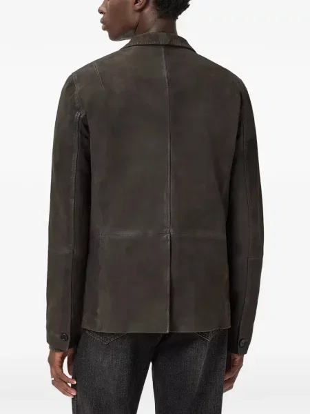 Sacou Allsaints din piele de căprioară maro