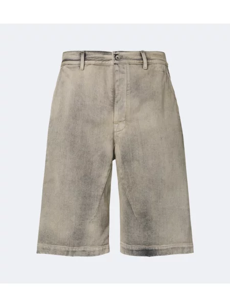 Pantaloni scurți din denim Rick Owens business gri