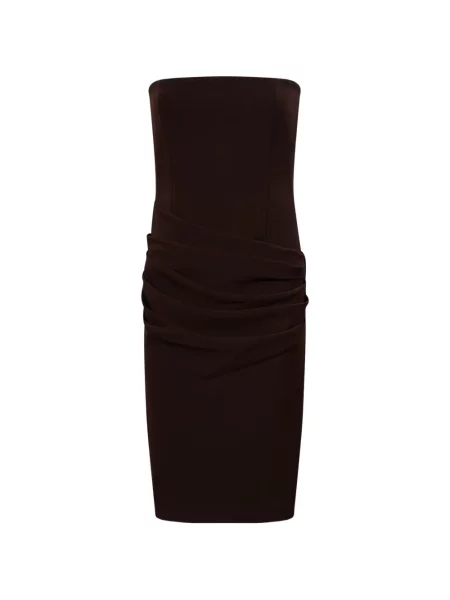 Rochie Alex Perry drapată fără bretele maro