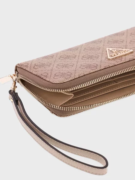 Кошелек Guess с принтом бежевый