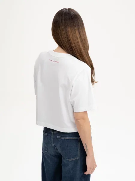 MELA Tricou Joshna roșu alb
