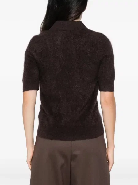 Tricou polo Absolut Cashmere din cașmir maro