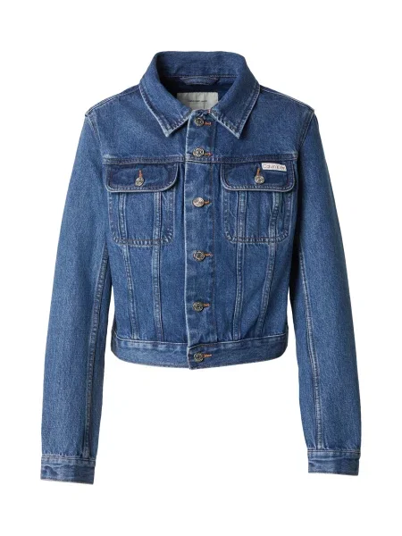 Geacă de blugi Calvin Klein Jeans albastru