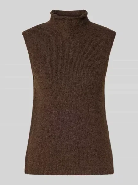 Bezrękawnik ze stójką model ‘Odelia’ Neo Noir brązowa