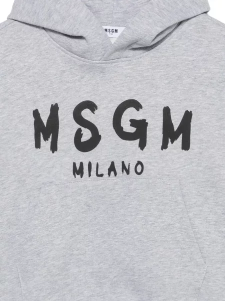 Bluza z kapturem dziecięca Msgm szara