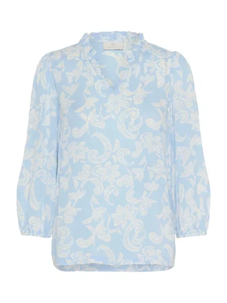 Kaffe Bluza KARiani svetlo modra / off-bela bela