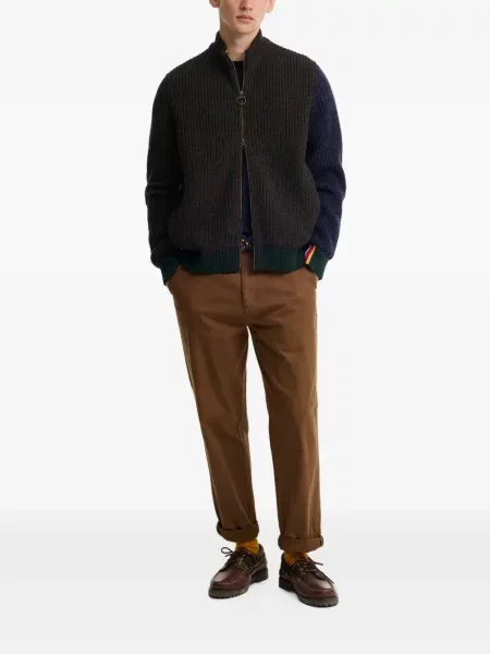 Cardigan Barbour tricotate maro