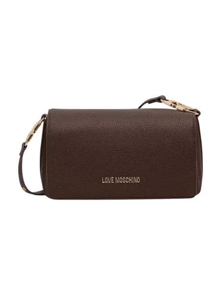 Love Moschino torebka crossbody z imitacji skóry brązowa