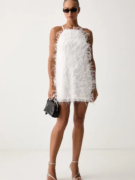 Pinko rochie alb