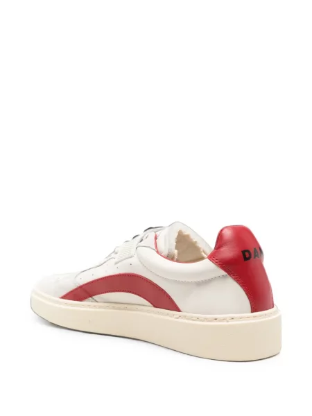 Sneakerși Dsquared2 cu bretele cu autograf alb