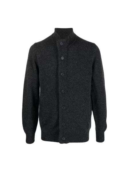 Kardigan ze stójką Essential PATCH Barbour szary