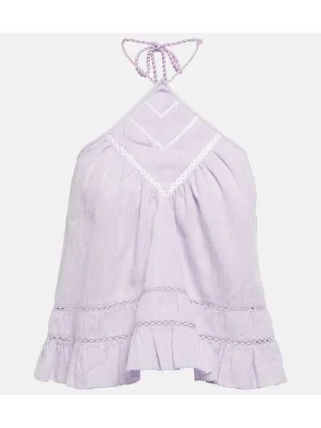 Top Marant Etoile z dekoltem halter różowy