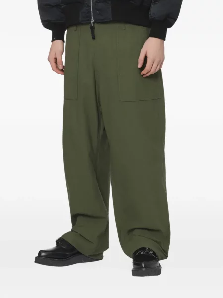 Cu centură pantaloni Comme Des Garçons Homme verde