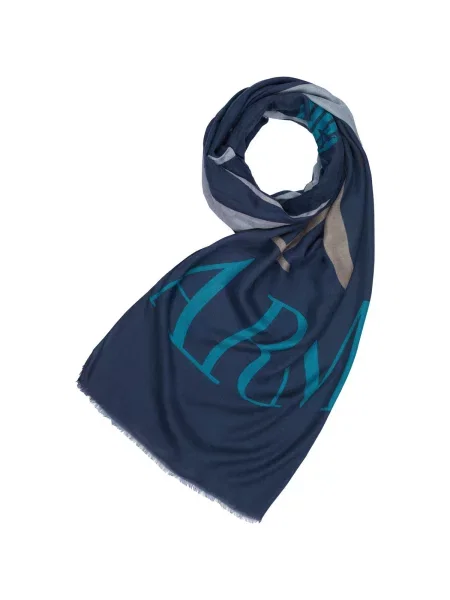 Fular Emporio Armani albastru