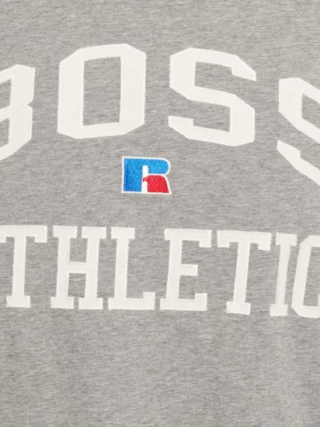 Tricou Boss cu aplicații gri