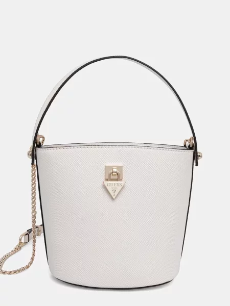 Guess geantă crossbody pentru femei cu imitație de piele PATSIE bej