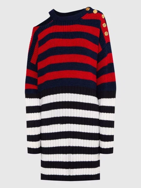 Платье Balmain в полоску