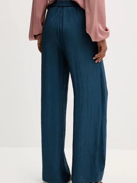 MAX&Co. pantaloni lat high waist turcoaz