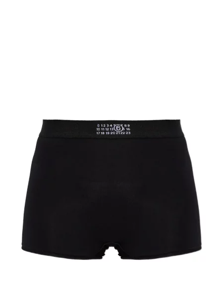 Pantaloni scurți Mm6 Maison Margiela cu autograf negru