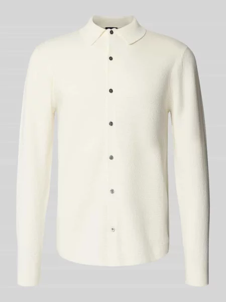 Kardigan rozpinany z listwą guzikową Christian Berg Men biały