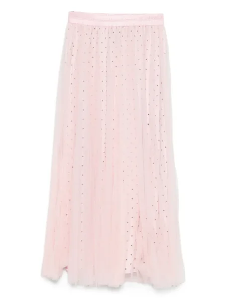 Плисирана плисирана пола Styland на точки до коляното розово