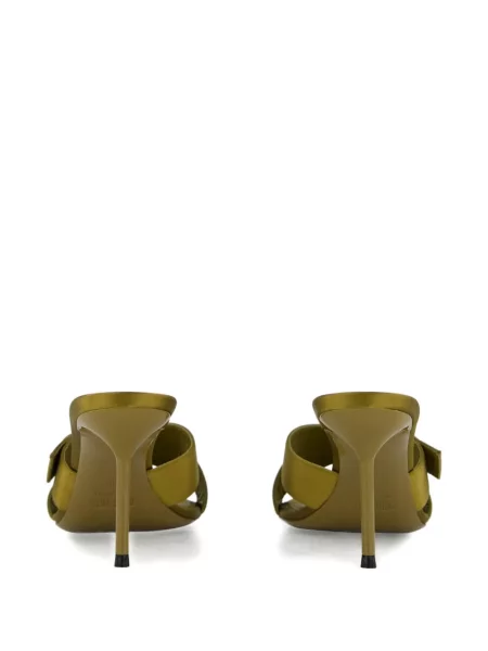 Sandale Paris Texas din satin verde