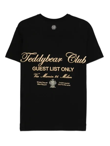 Tricou Philipp Plein cu imagine teddy negru