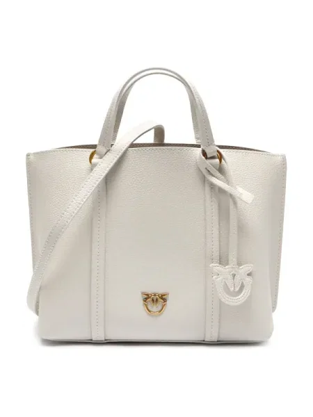 Pinko Geantă Carrie Shopper Classic PE 24 PLTT Écru