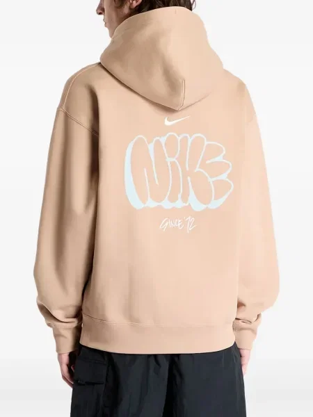Hanorac cu glugă Nike din fleece cu imagine alergare negru