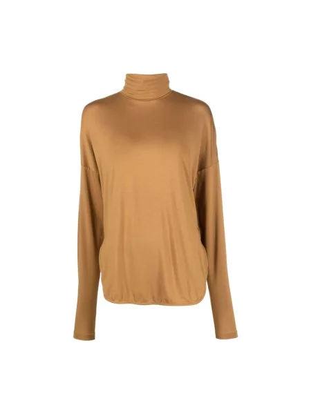 Sweter z golfem Eleventy brązowy