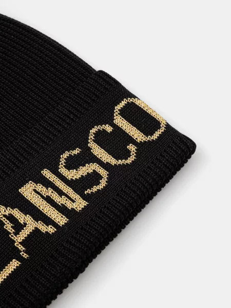 Шапка з вовною Versace Jeans Couture чорний