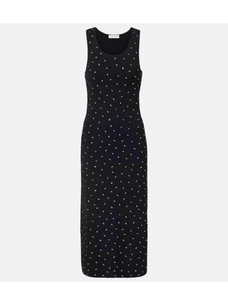Rochie midi Altuzarra din jerseu până la genunchi de costum negru