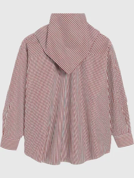 Блуза в смужку Ami Paris бордова