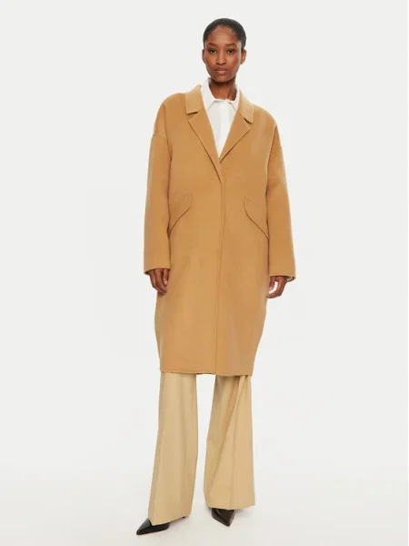 United Colors Of Benetton Palton de lână Bej maro