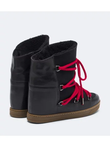 Botine Isabel Marant din piele de căprioară negru