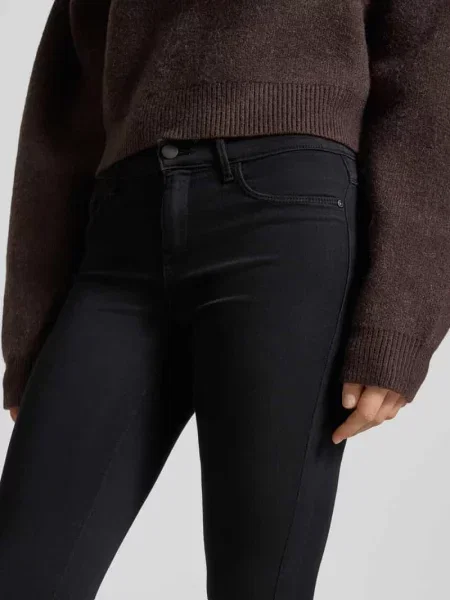 Jeansy barwione o kroju skinny fit Only czarne