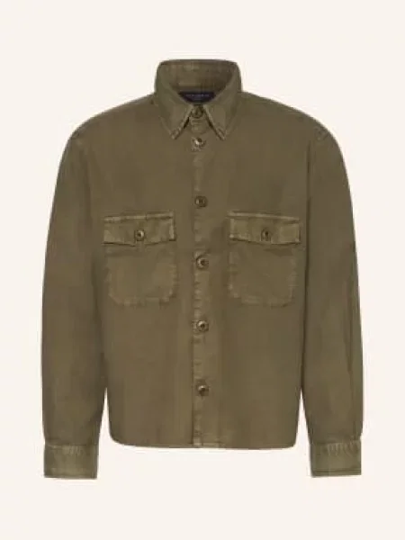 Allsaints Košile Strand Relaxed Fit khaki