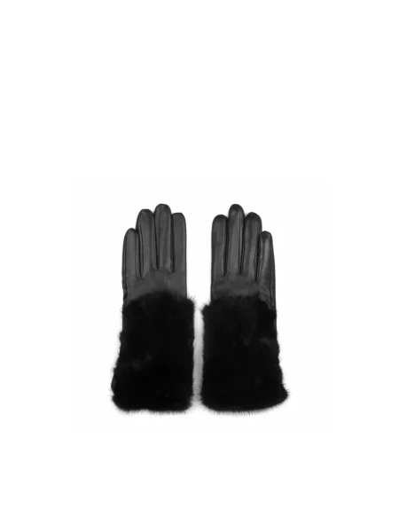 Кожаные перчатки Estro черные