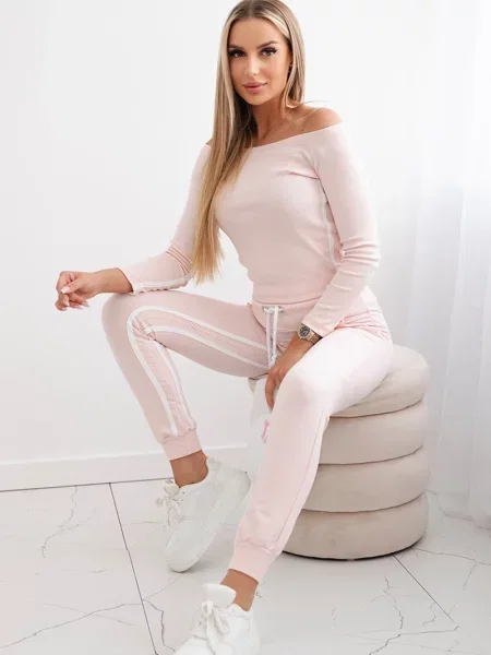 Komplet dresowy Kesi w paski biały