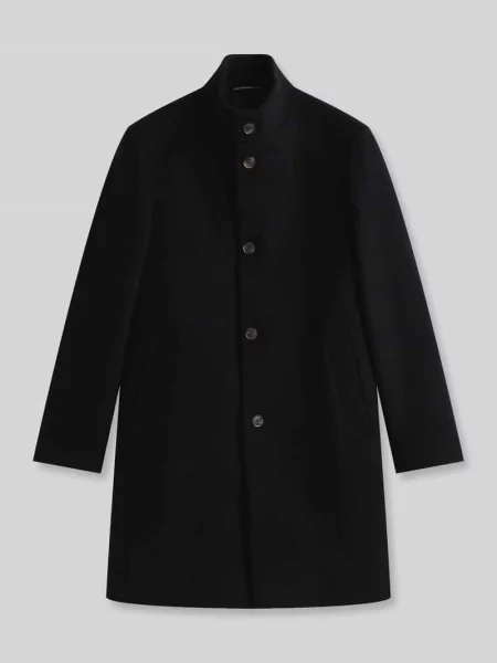 Płaszcz o kroju regular fit z mieszanki wełny Tommy Hilfiger czarny