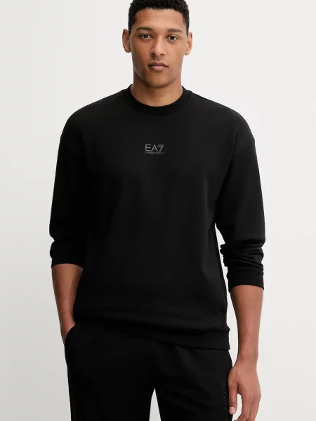 Dukserica Emporio Armani s tiskom crna