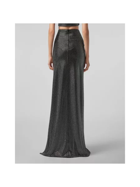 Długa spódnica maxi Philipp Plein szara