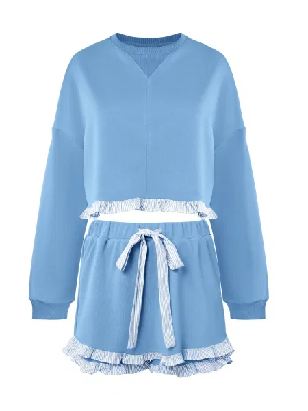 Imily Bela Costum cu pantaloni albastru