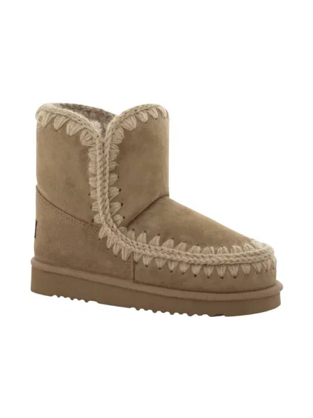 Buty do kostki Mou wełniane brązowe