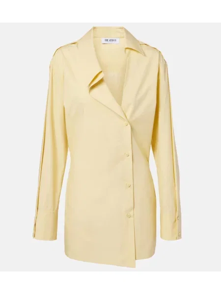 Rochie tip cămașă The Attico de costum galben
