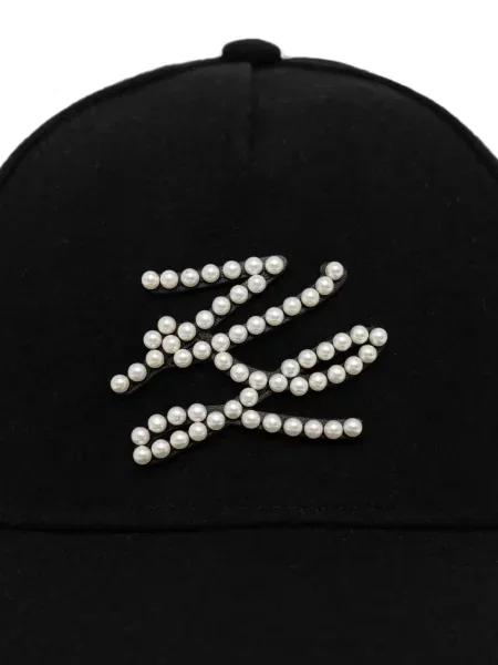 Șapcă Karl Lagerfeld cu broderie negru