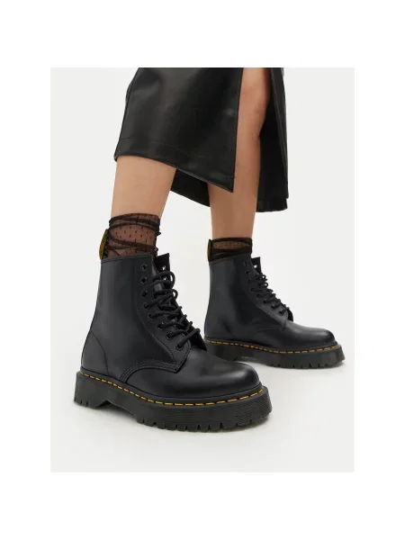 Dr. Martens Suvarstomieji kulkšnis dengiantys batai Bex tamsiai geltona juoda