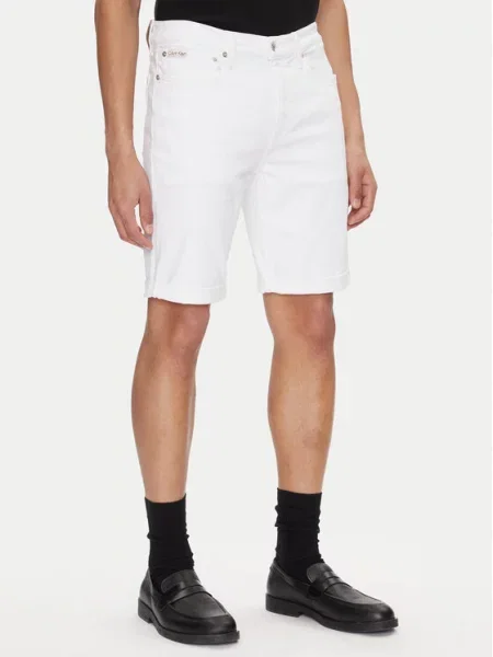 Calvin Klein Jeans Džínové šortky bílá