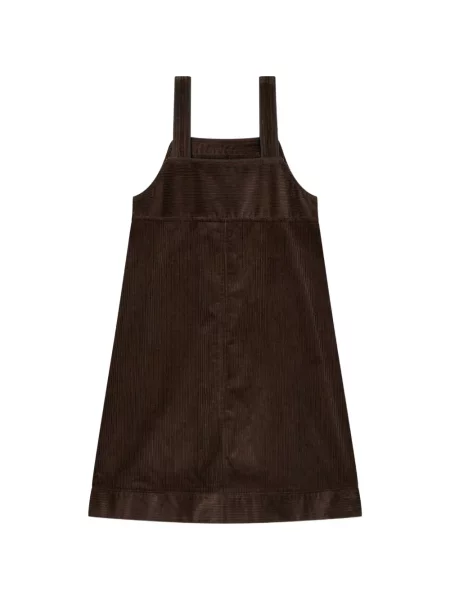 Rochie midi Tomboy de catifea cord maro